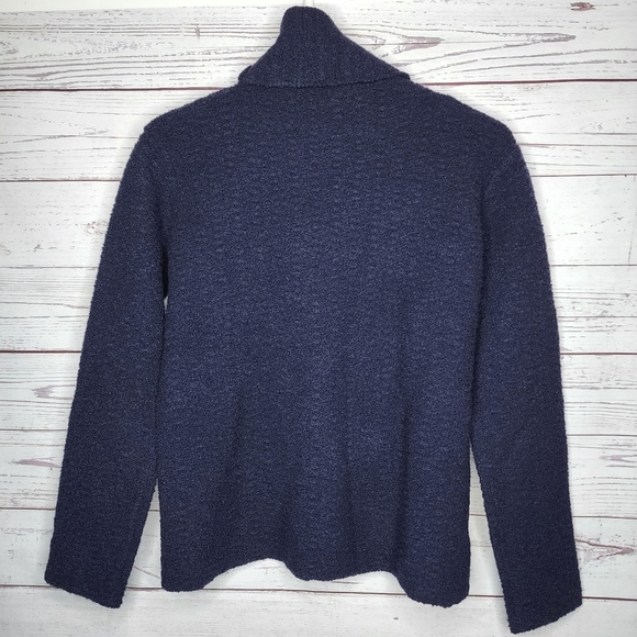 Vintage Eileen Fisher Women's Turtleneck Sweater Blue Size XS Longsleeve - Picture 6 of 6